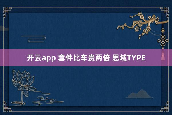开云app 套件比车贵两倍 思域TYPE