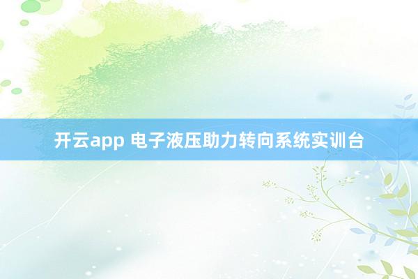 开云app 电子液压助力转向系统实训台