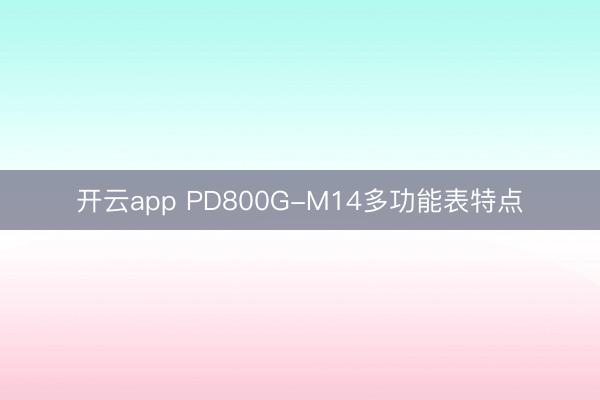开云app PD800G-M14多功能表特点