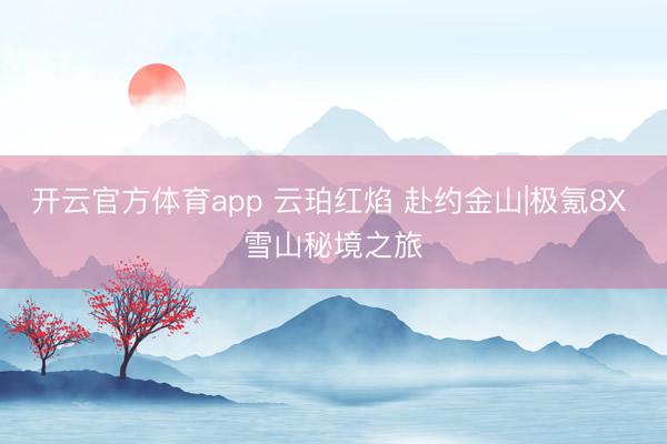 开云官方体育app 云珀红焰 赴约金山|极氪8X 雪山秘境之旅