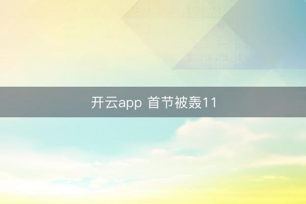 开云app 首节被轰11